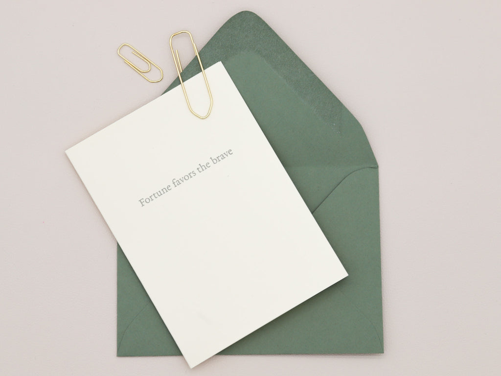 Fortune Favors the Brave Greeting Card