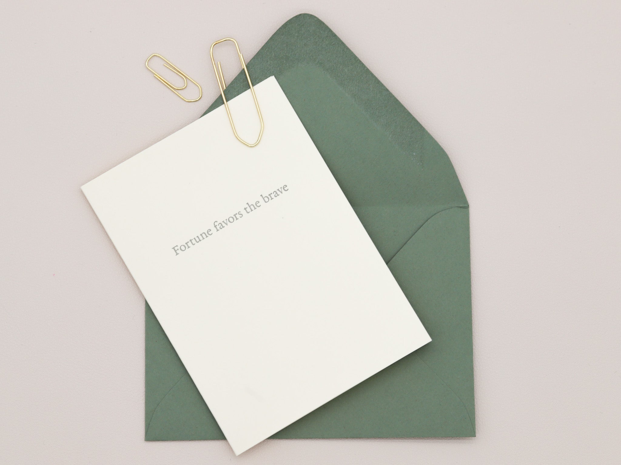 Fortune Favors the Brave Greeting Card