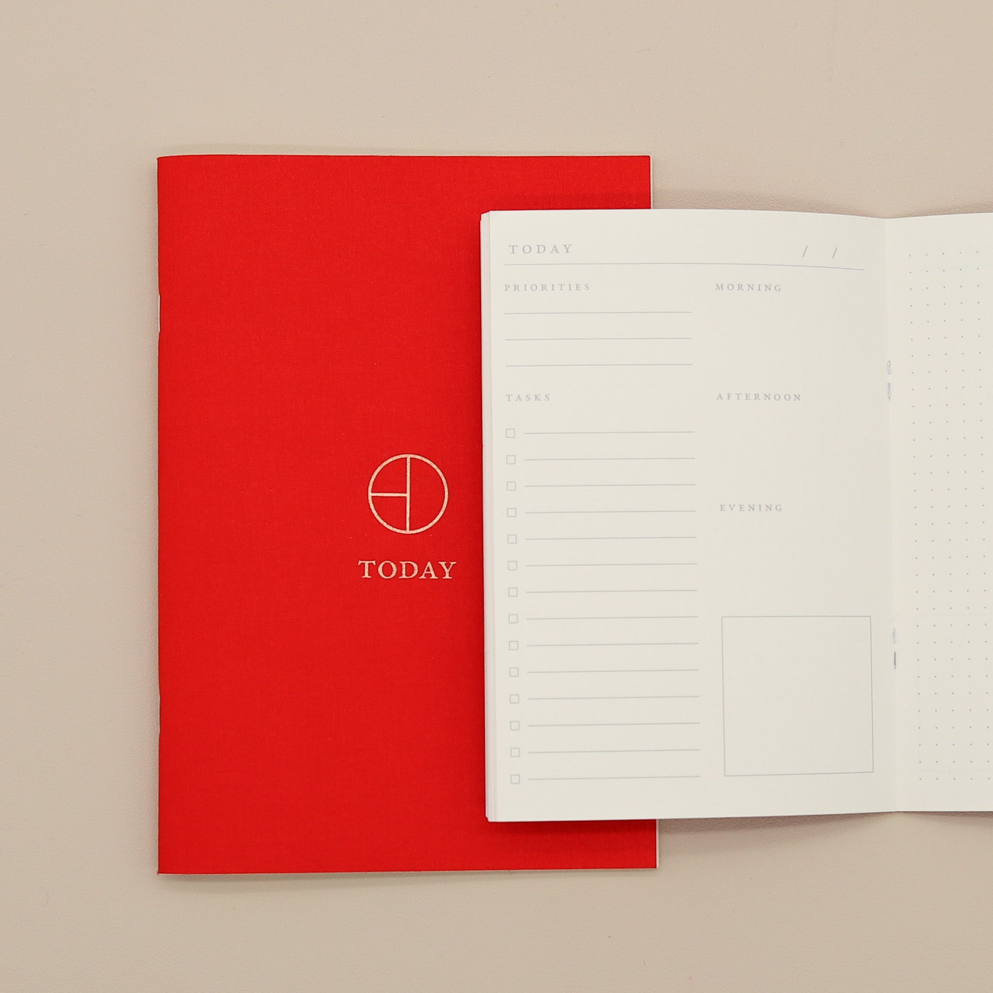 Vermillion Cloth Saddle Stitch Planner