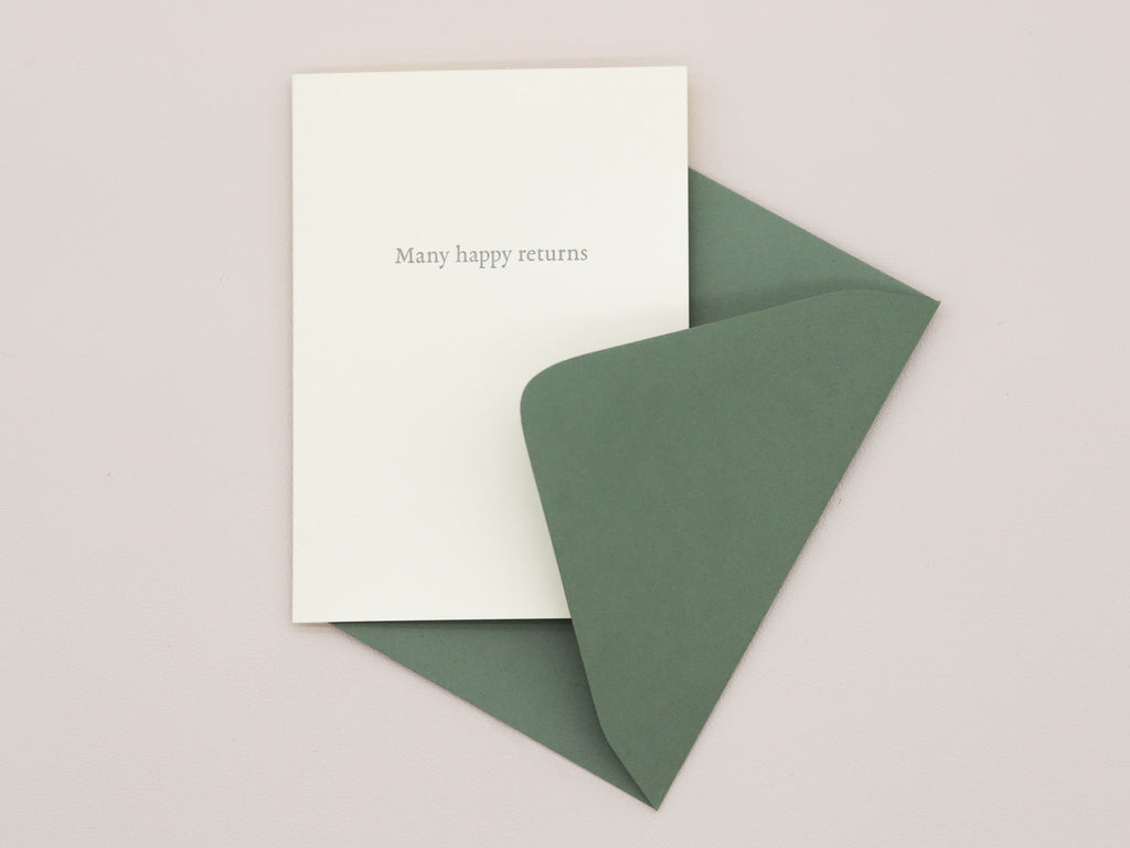 Many Happy Returns Greeting Card