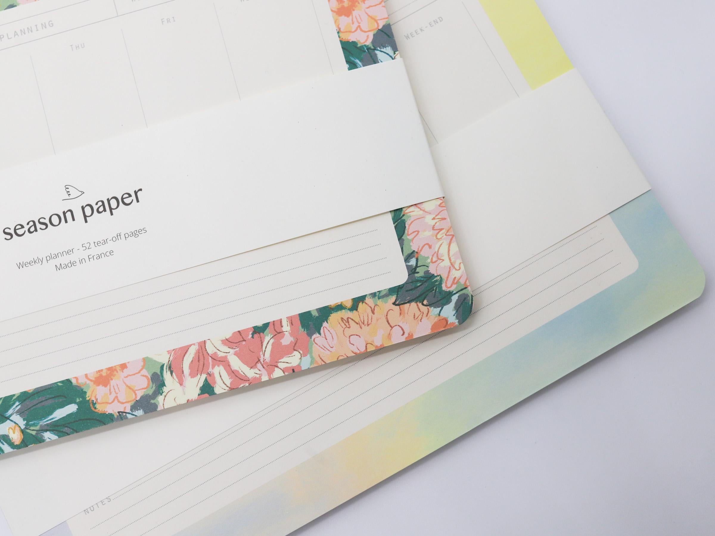 Floral Weekly Desk Pad