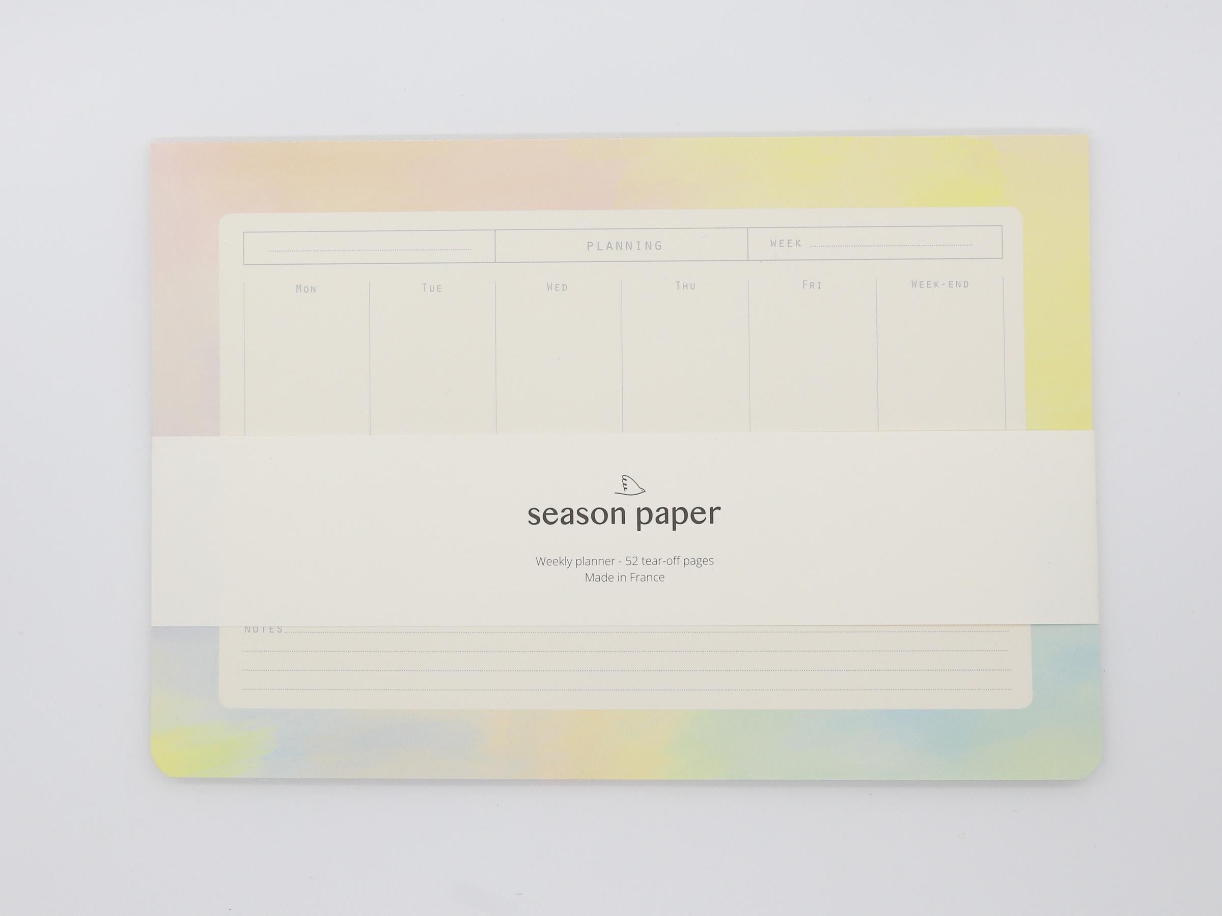 Floral Weekly Desk Pad