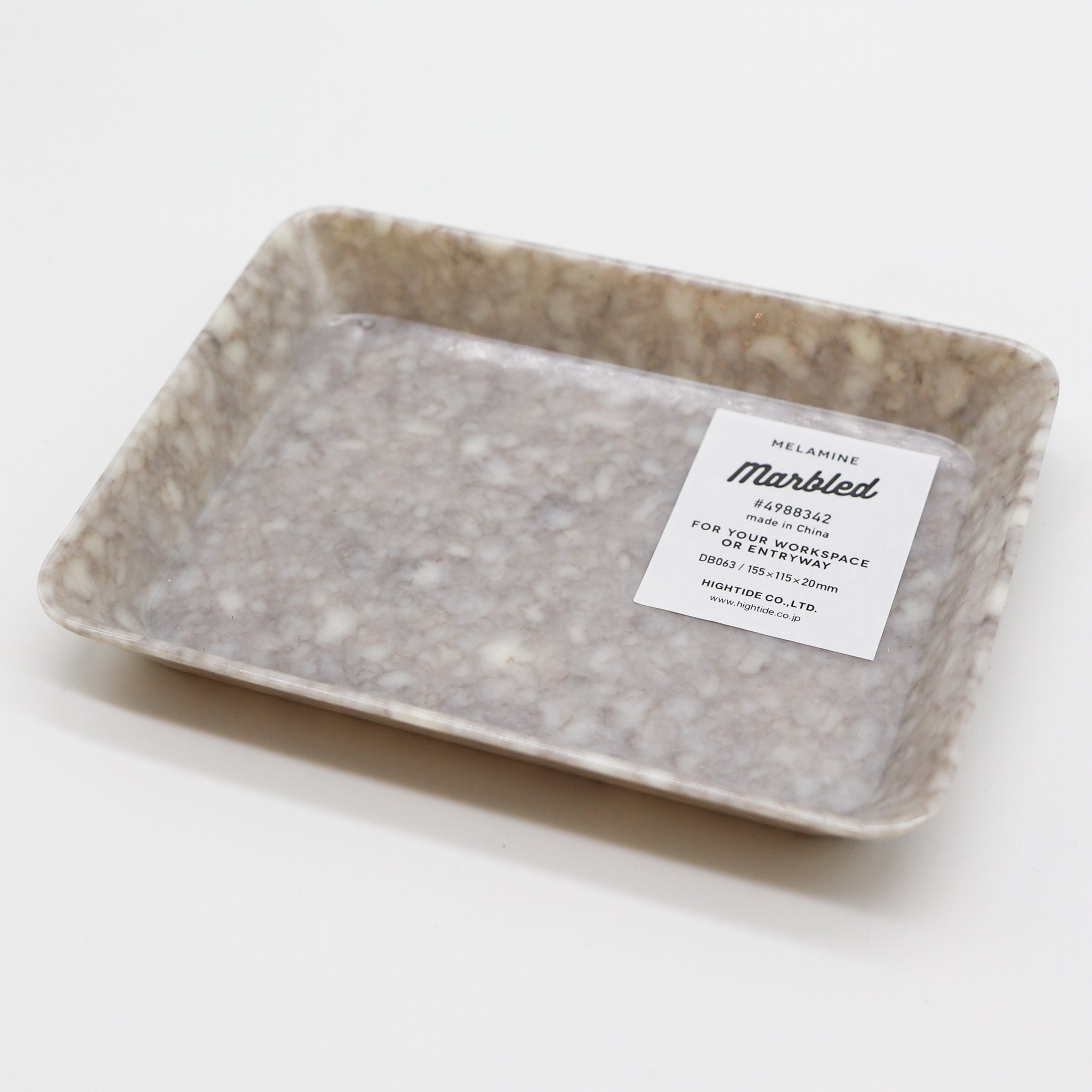 Melamine Grey Marble Desk Tray