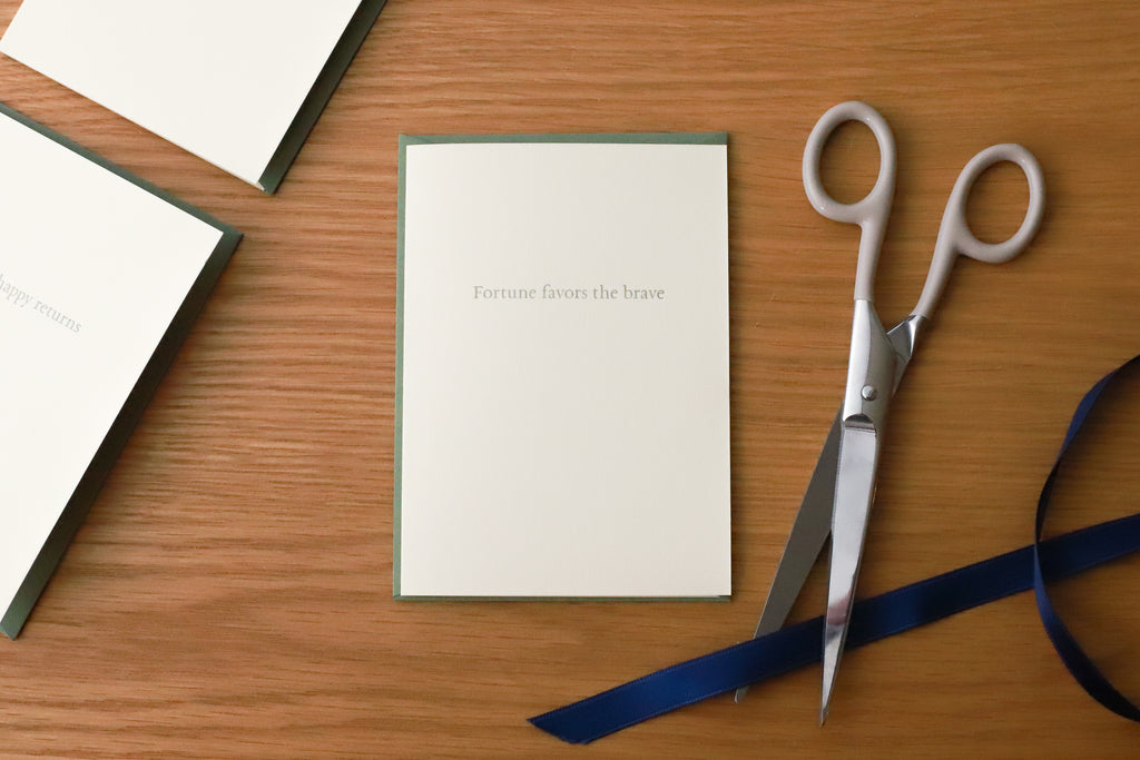 Fortune Favors the Brave Greeting Card