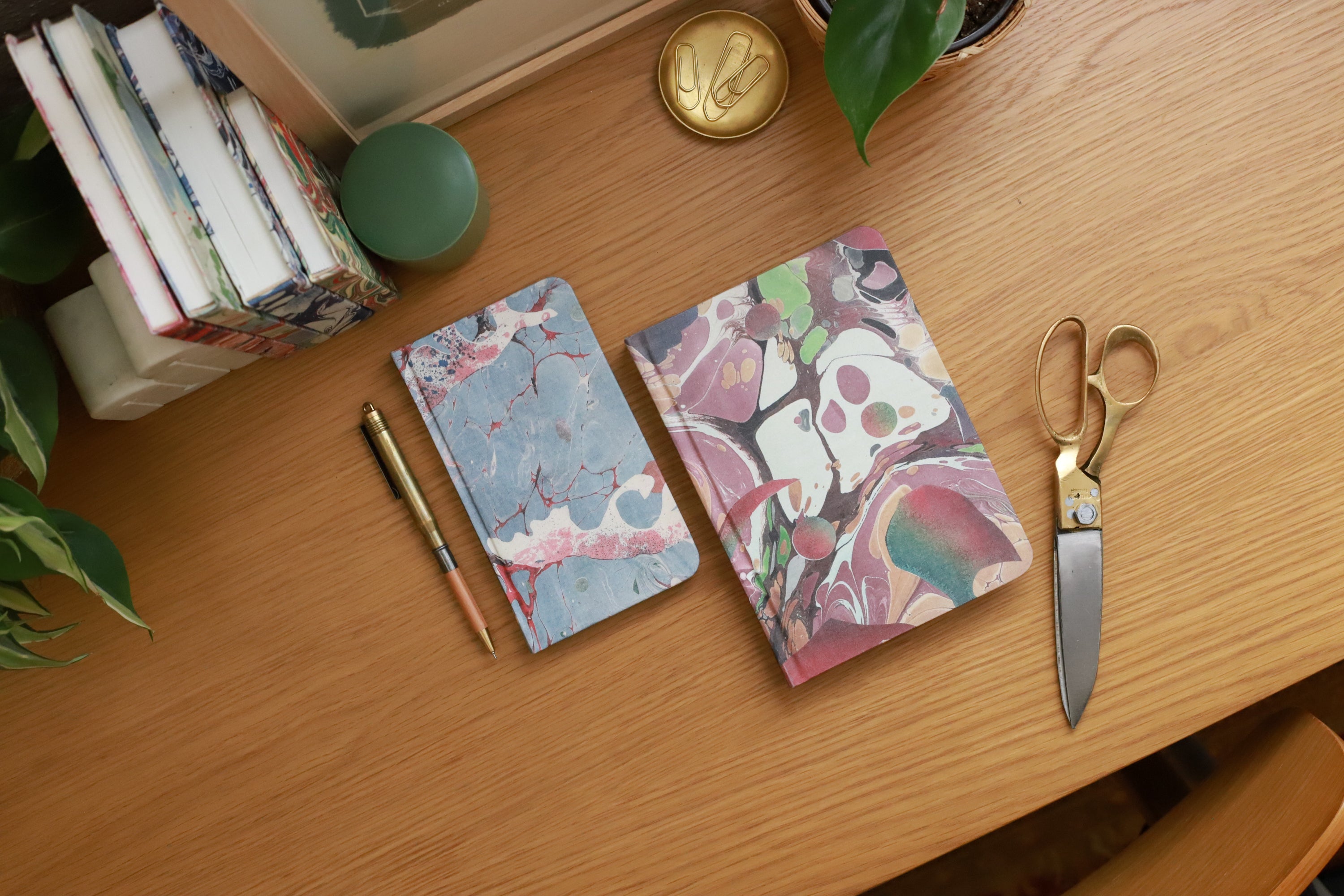 Goods for the Study Carnelian Marble B6 Hardcover Journal